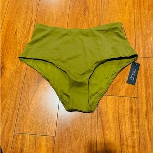 CUUP Olive High-Waisted Swim Bottom